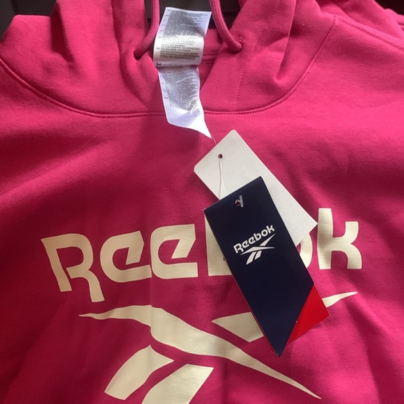 New REEBOK Plus Size Identity Logo Fleece Hoodie - Picture 8 of 9